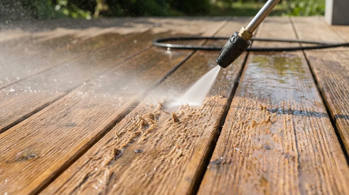 wood fence cleaning