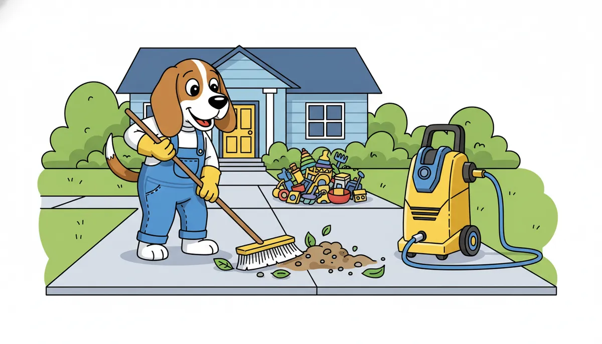 pressure wash driveway