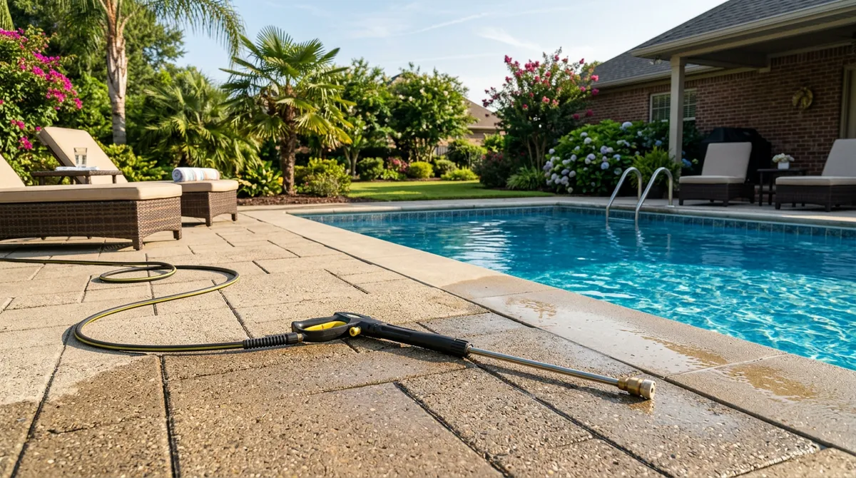 pool deck cleaning
