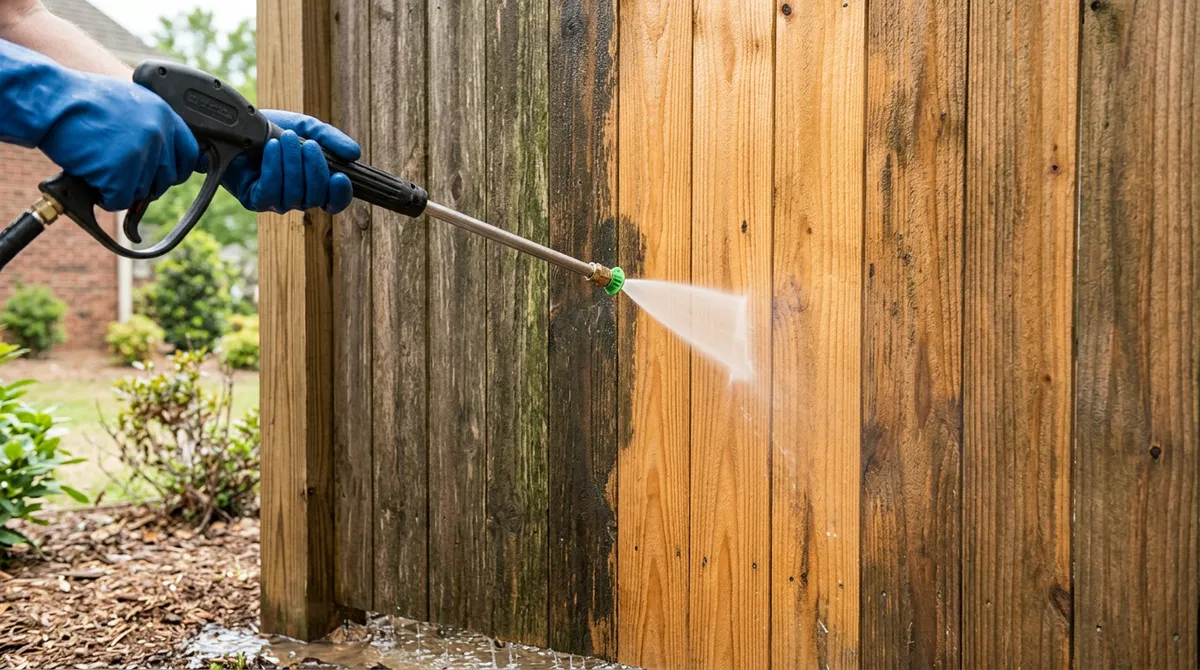 fence power washing