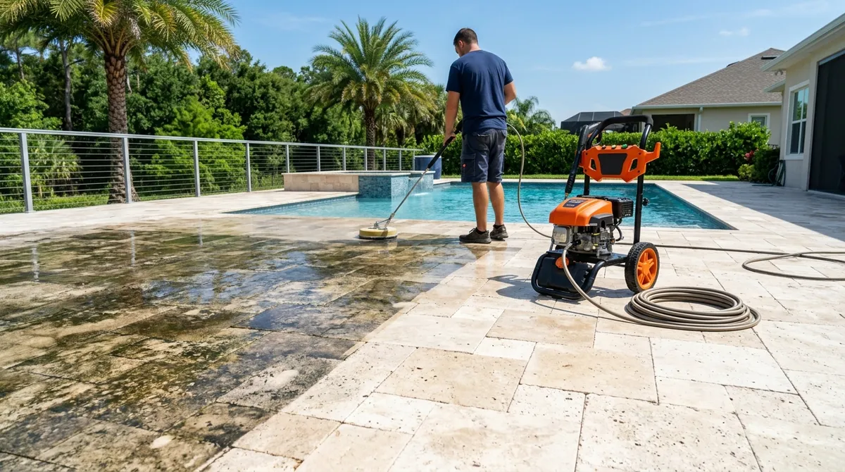 pool deck pressure washing in valrico