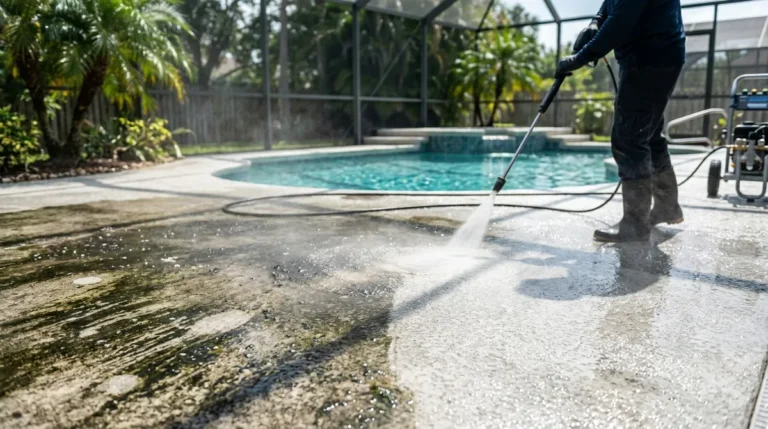 Pool Deck Pressure Washing in Riverview: What to Expect