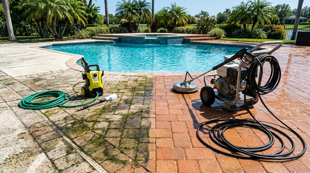 DIY vs. Pro Pool Deck Pressure Washing: Which Wins?