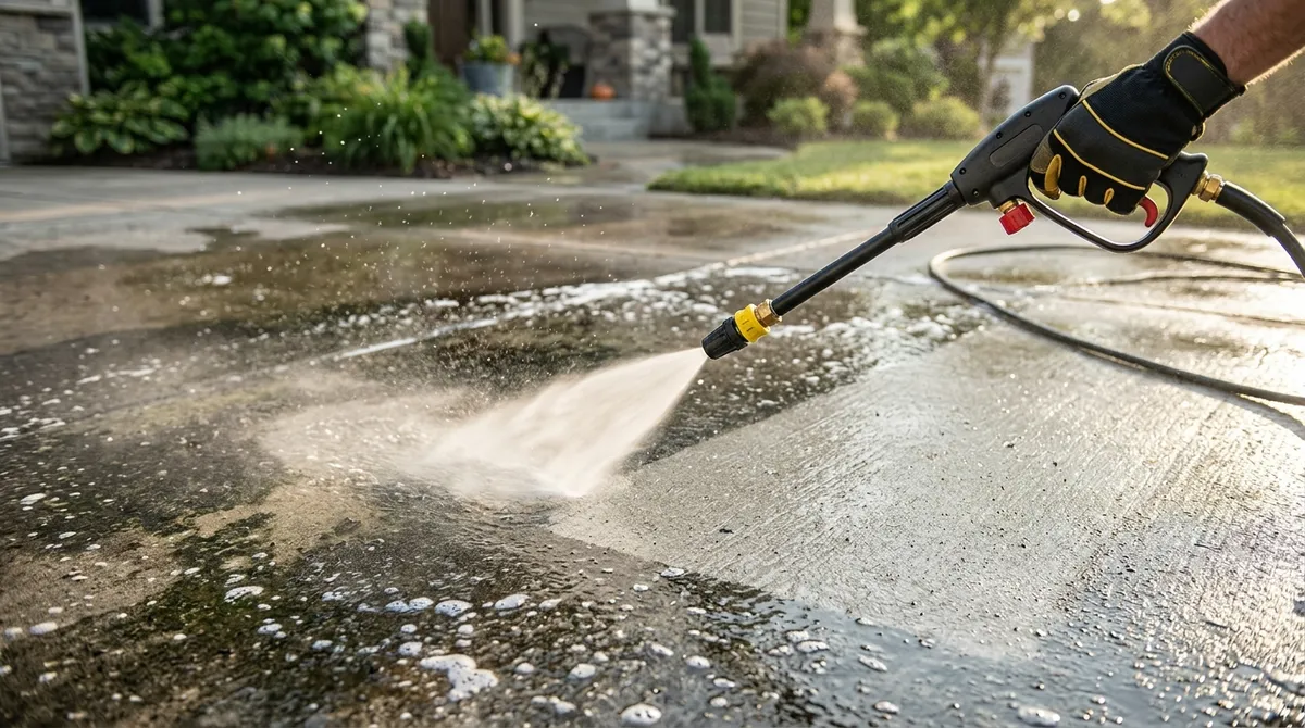 How to Clean Concrete with a Pressure Washer the Right Way