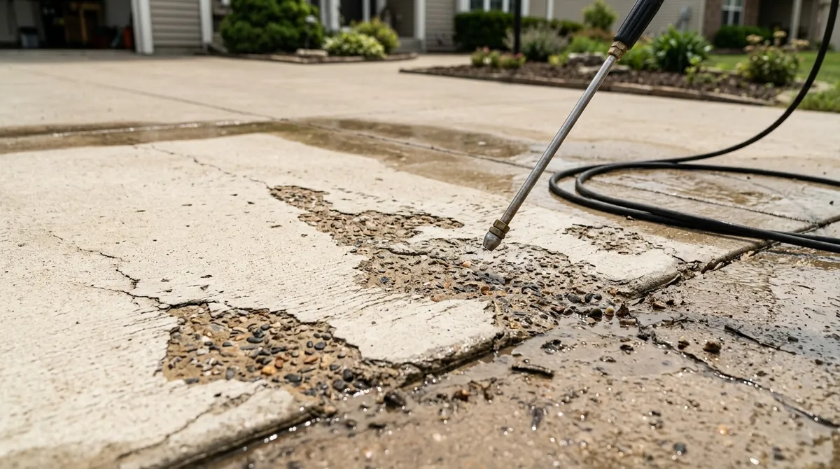 power washer to clean concrete