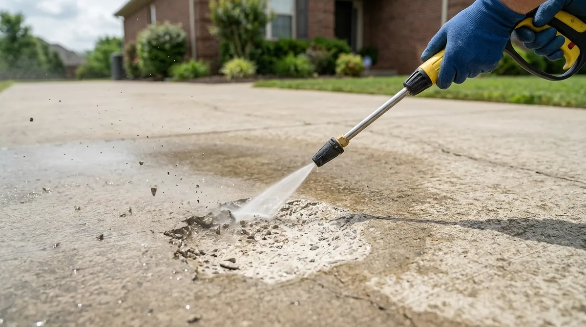 power washer to clean concrete