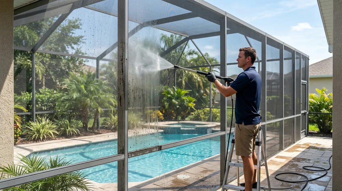 pool screen cleaning near me