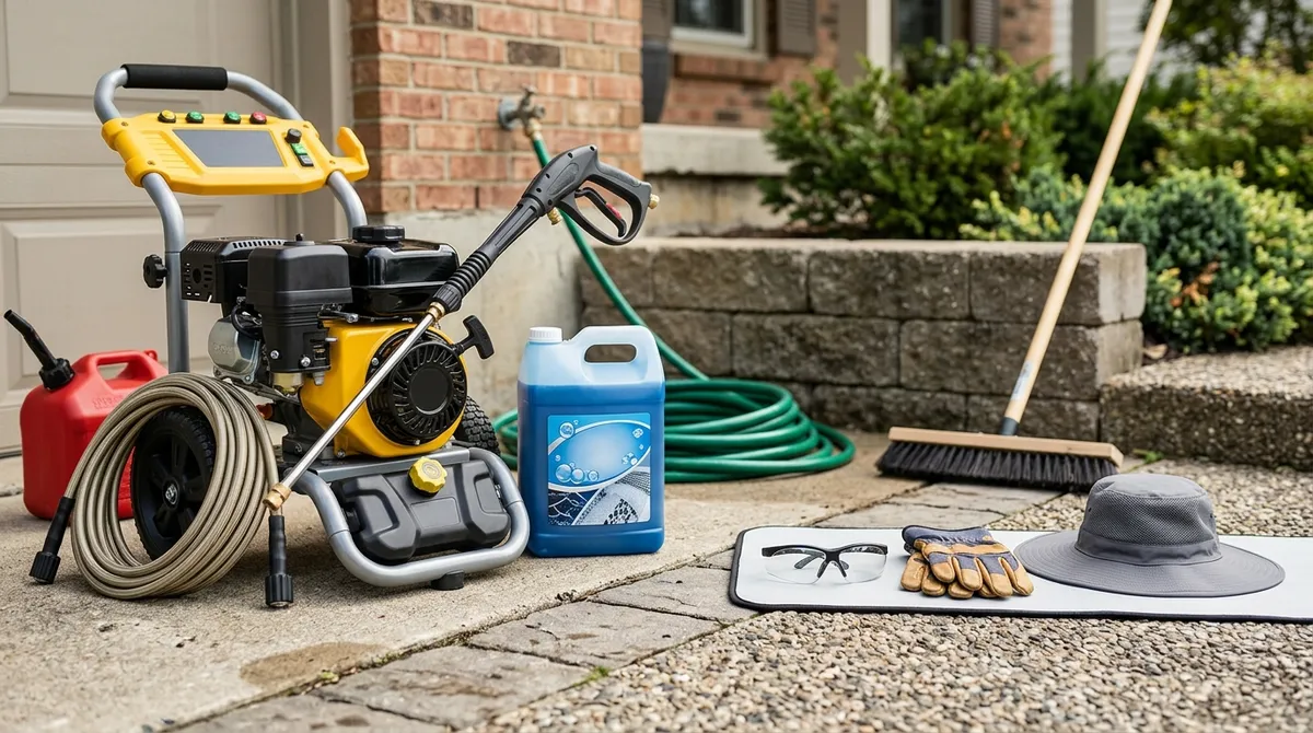 how to clean driveway with pressure washer