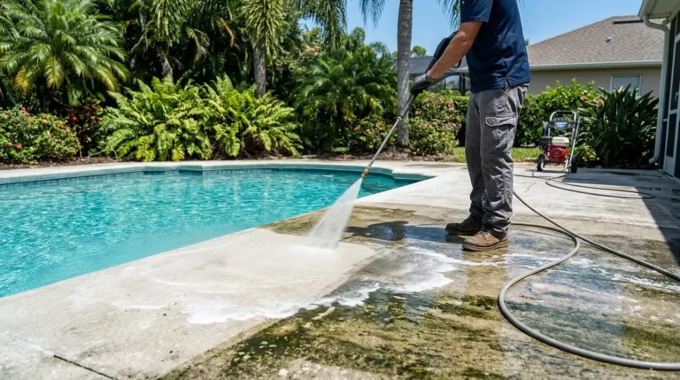 Pool Deck Pressure Washing in Brandon: Restore Your Outdoor Oasis